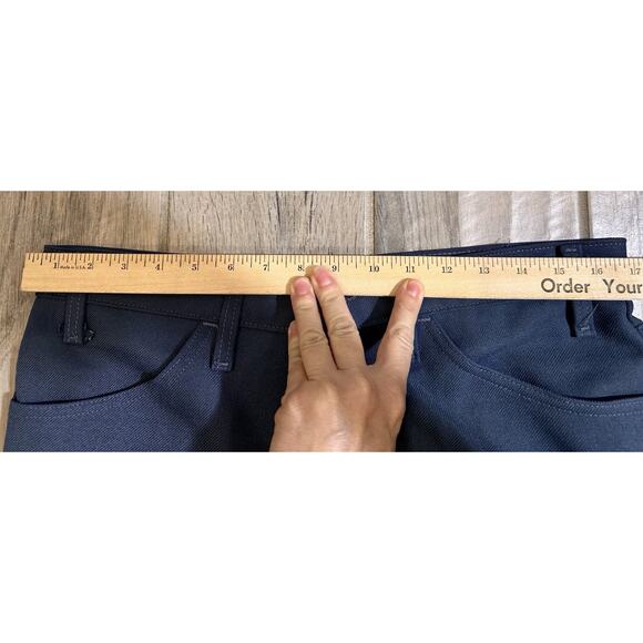 Vintage Levis Sta-Prest 517 Pants Men's 34x32 Bootcut Talon Zip Blue Pants - Picture 5 of 8